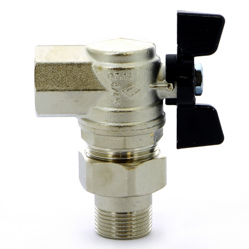 Кран шаровой НВ с разъемным соединением OREGON бабочка BUGATTI 3/4