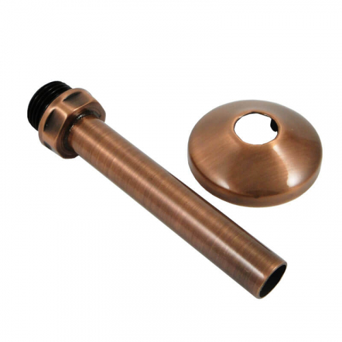 Соединительная трубка с розеткой Schlosser, 15*1-G1/2,длина 110 мм,розетка d-50мм, Античная медь (603000067.11)