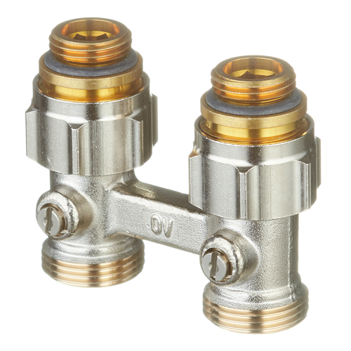 1015883 Oventrop "Multiflex F" запорно-присоединительный узел 1/2" НР x 3/4" НР, прямой