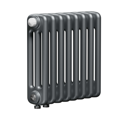 Радиатор 3-х трубчатый RIFAR TUBOG VENTIL 3057-31 сек. подключение нижнее одностороннее с термоклапаном (DV1), цвет:  серый TI - Титан (матовый)