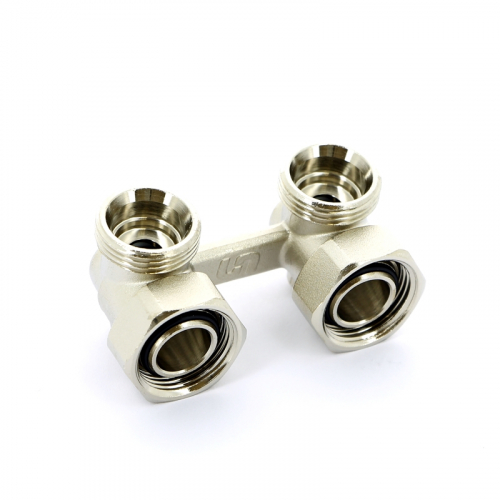 Узел запорно-присоединительный для 2-трубной системы НВ 1/2"х3/4"ЕК угловой