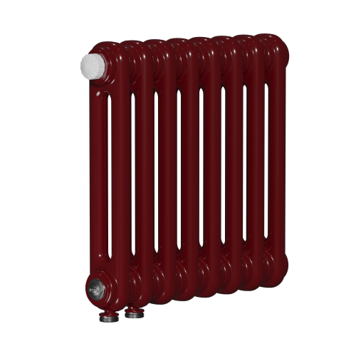 Радиатор 2-х трубчатый RIFAR TUBOG VENTIL 2047-46 сек. подключение нижнее одностороннее с термоклапаном (DV1), цвет:  красно-коричневый BO — Бордо