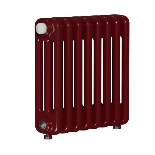 Радиатор 3-х трубчатый RIFAR TUBOG VENTIL 3037-49 сек. подключение нижнее разностороннее с термоклапаном (DV2), цвет:  красно-коричневый BO — Бордо