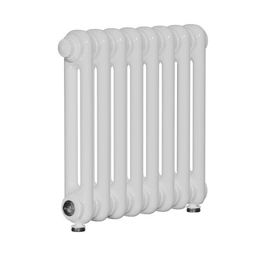 Радиатор 2-х трубчатый RIFAR TUBOG VENTIL 2018-34 сек. подключение нижнее разностороннее с термоклапаном (DV2), цвет:  белый (глянцевый)