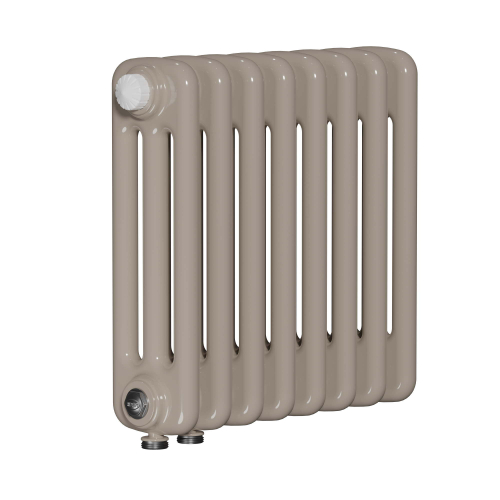 Радиатор 3-х трубчатый RIFAR TUBOG VENTIL 3057-31 сек. подключение нижнее одностороннее с термоклапаном (DV1), цвет: светлая слоновая кость IV — Айвори