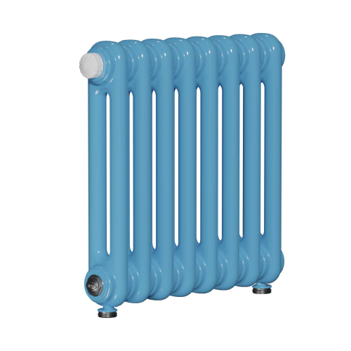 Радиатор 2-х трубчатый RIFAR TUBOG VENTIL 2057-48 сек. подключение нижнее разностороннее с термоклапаном (DV2), цвет: пастельно-синий SA — Сапфир