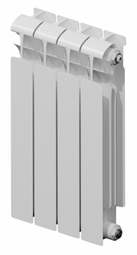 Биметаллический радиатор RIFAR ECOBUILD RE500-1 сек. подключение боковое, цвет:  белый (глянцевый)