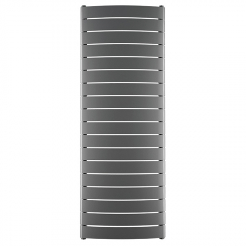 Вертикальный радиатор RIFAR CONVEX VENTIL 500-18 сек. подключение нижнее центральное с  термоклапаном, цвет:  серый TI - Титан (матовый)