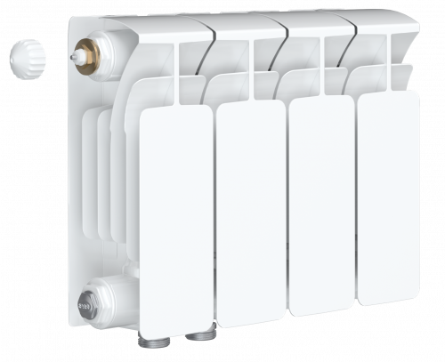 Биметаллический радиатор RIFAR BASE VENTIL B200-11 сек. подключение нижнее правое (нпп), цвет:  белый (глянцевый)