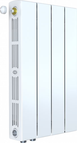 Биметаллический радиатор RIFAR SUPReMO VENTIL RSV500-5 сек. подключение нижнее правое (нпп), цвет:  белый (глянцевый)