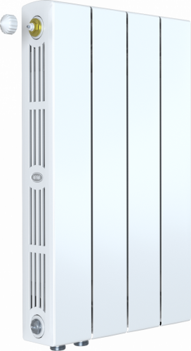 Биметаллический радиатор RIFAR SUPReMO VENTIL RSV500-4 сек. подключение нижнее правое (нпп), цвет:  белый (глянцевый)