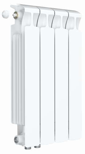 Биметаллический радиатор RIFAR MONOLIT VENTIL RMV500-4 сек. подключение нижнее правое (нпп), цвет:  белый (глянцевый)