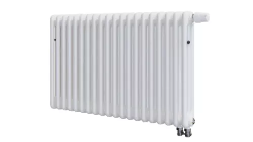 Радиатор 3-х трубчатый RIFAR TUBOG VENTIL 3057-20 сек. подключение нижнее одностороннее с термоклапаном (DV1), цвет:  белый (глянцевый)