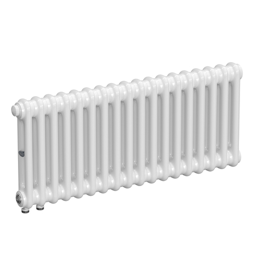 Радиатор 2-х трубчатый RIFAR TUBOG VENTIL 2037-18 сек. подключение нижнее одностороннее с термоклапаном (DV1), цвет:  белый (глянцевый)