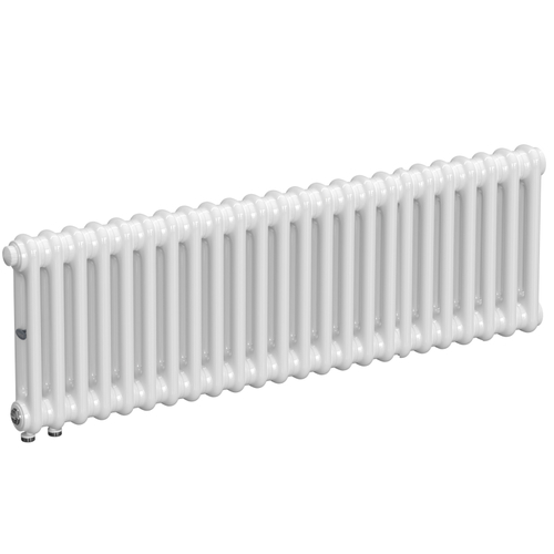 Радиатор 2-х трубчатый RIFAR TUBOG VENTIL 2037-24 сек. подключение нижнее одностороннее с термоклапаном (DV1), цвет:  белый (глянцевый)
