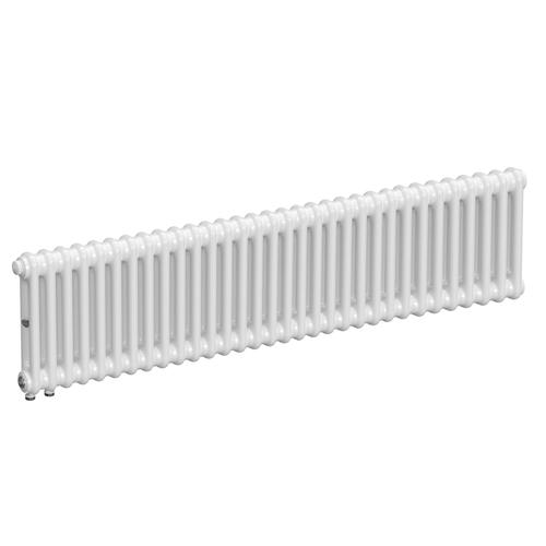 Радиатор 2-х трубчатый RIFAR TUBOG VENTIL 2037-32 сек. подключение нижнее одностороннее с термоклапаном (DV1), цвет:  белый (глянцевый)