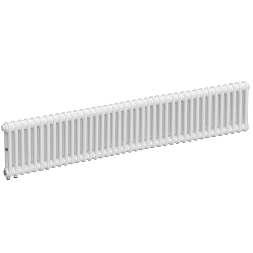 Радиатор 2-х трубчатый RIFAR TUBOG VENTIL 2037-40 сек. подключение нижнее одностороннее с термоклапаном (DV1), цвет:  белый (глянцевый)