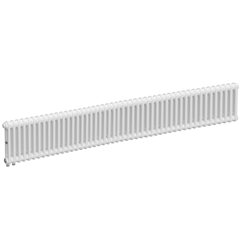 Радиатор 2-х трубчатый RIFAR TUBOG VENTIL 2037-50 сек. подключение нижнее одностороннее с термоклапаном (DV1), цвет:  белый (глянцевый)