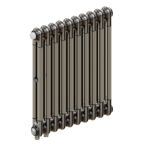 Радиатор 2-х трубчатый RIFAR TUBOG VENTIL 2057-10 сек. подключение нижнее одностороннее с термоклапаном (DV1), цвет:  технолак TL