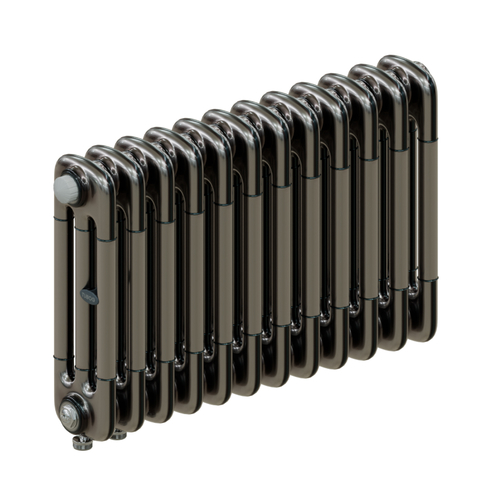 Радиатор 3-х трубчатый RIFAR TUBOG VENTIL 3037-12 сек. подключение нижнее одностороннее с термоклапаном (DV1), цвет: технолак TL