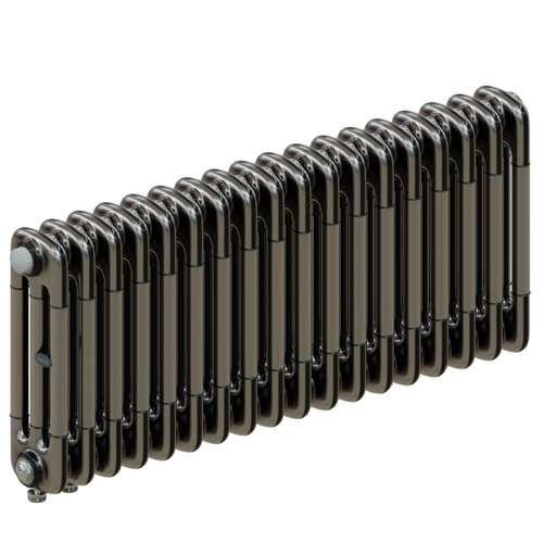 Радиатор 3-х трубчатый RIFAR TUBOG VENTIL 3037-18 сек. подключение нижнее одностороннее с термоклапаном (DV1), цвет: технолак TL