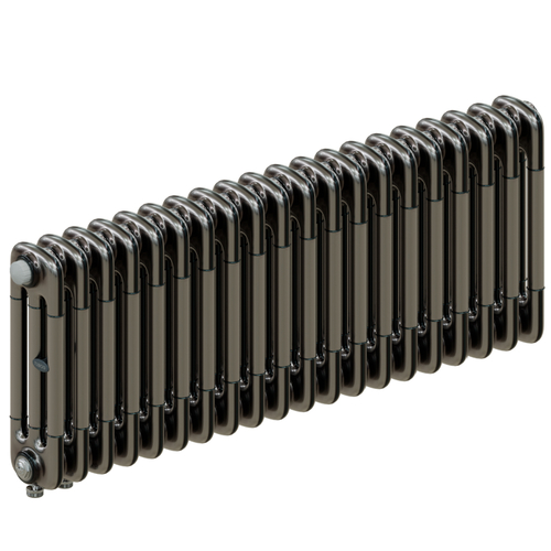 Радиатор 3-х трубчатый RIFAR TUBOG VENTIL 3037-20 сек. подключение нижнее одностороннее с термоклапаном (DV1), цвет: технолак TL