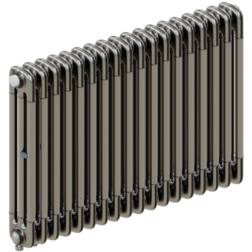 Радиатор 3-х трубчатый RIFAR TUBOG VENTIL 3057-18 сек. подключение нижнее одностороннее с термоклапаном (DV1), цвет: технолак TL