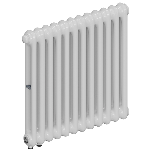 Радиатор 2-х трубчатый RIFAR TUBOG VENTIL 2057-12 сек. подключение нижнее одностороннее с термоклапаном (DV1), цвет:  белый (глянцевый)