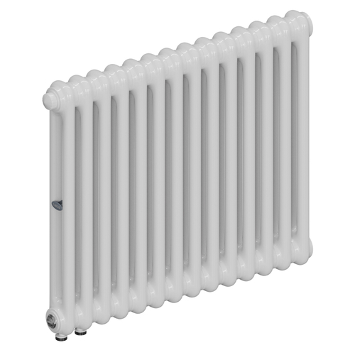 Радиатор 2-х трубчатый RIFAR TUBOG VENTIL 2057-14 сек. подключение нижнее одностороннее с термоклапаном (DV1), цвет:  белый (глянцевый)