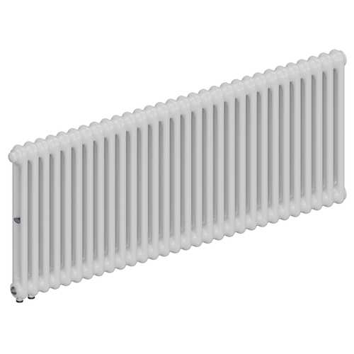 Радиатор 2-х трубчатый RIFAR TUBOG VENTIL 2057-30 сек. подключение нижнее одностороннее с термоклапаном (DV1), цвет:  белый (глянцевый)