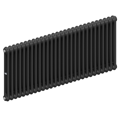 Радиатор 2-х трубчатый RIFAR TUBOG 2057-28 сек. подключение боковое универсальное (B1-В4), цвет:  черный AN - Антрацит (матовый)