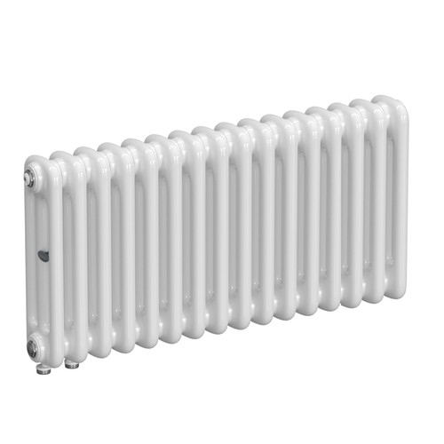 Радиатор 3-х трубчатый RIFAR TUBOG VENTIL 3037-16 сек. подключение нижнее одностороннее с термоклапаном (DV1), цвет:  белый (глянцевый)