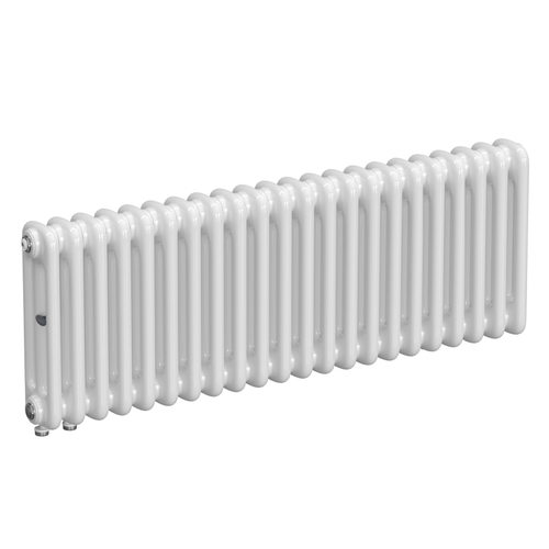 Радиатор 3-х трубчатый RIFAR TUBOG VENTIL 3037-22 сек. подключение нижнее одностороннее с термоклапаном (DV1), цвет:  белый (глянцевый)