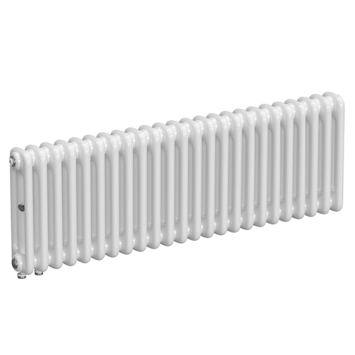 Радиатор 3-х трубчатый RIFAR TUBOG VENTIL 3037-24 сек. подключение нижнее одностороннее с термоклапаном (DV1), цвет:  белый (глянцевый)