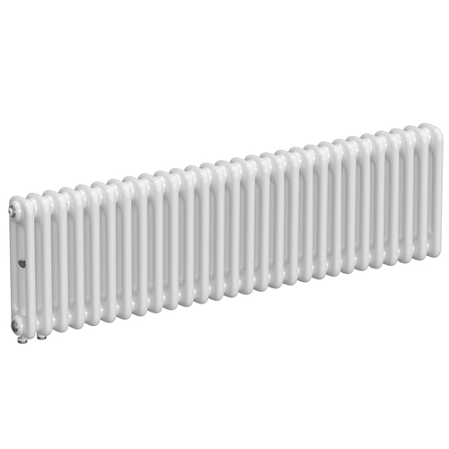 Радиатор 3-х трубчатый RIFAR TUBOG VENTIL 3037-28 сек. подключение нижнее одностороннее с термоклапаном (DV1), цвет:  белый (глянцевый)