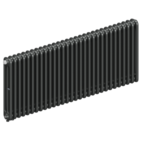 Радиатор 3-х трубчатый RIFAR TUBOG VENTIL 3057-30 сек. подключение нижнее одностороннее с термоклапаном (DV1), цвет:  серый TI - Титан (матовый)