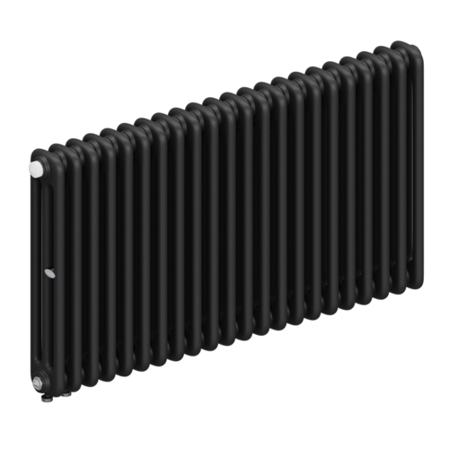 Радиатор 3-х трубчатый RIFAR TUBOG VENTIL 3057-22 сек. подключение нижнее одностороннее с термоклапаном (DV1), цвет:  черный AN - Антрацит (матовый)